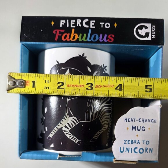 Heat Change Mug Fierce To Fabulous Zebra Unicorn new gift coffee cup animals - Picture 7 of 7